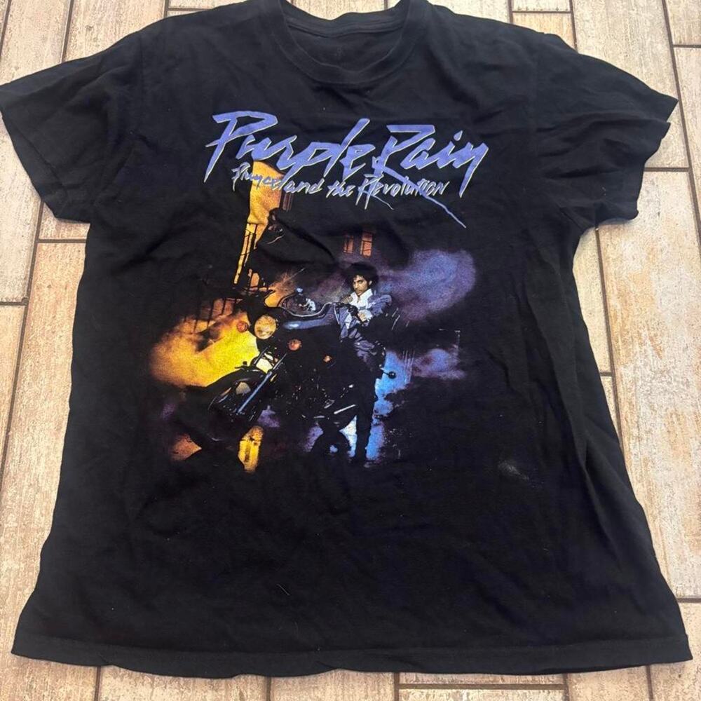 Prince purple rain black t shirt